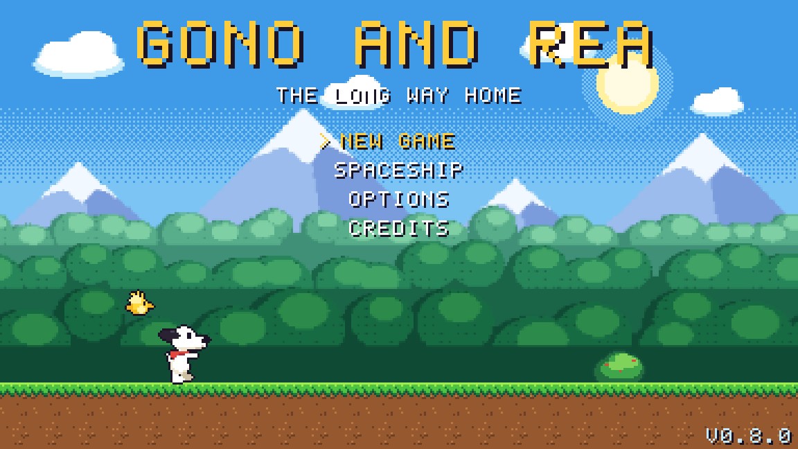 Gono and Rea title screen